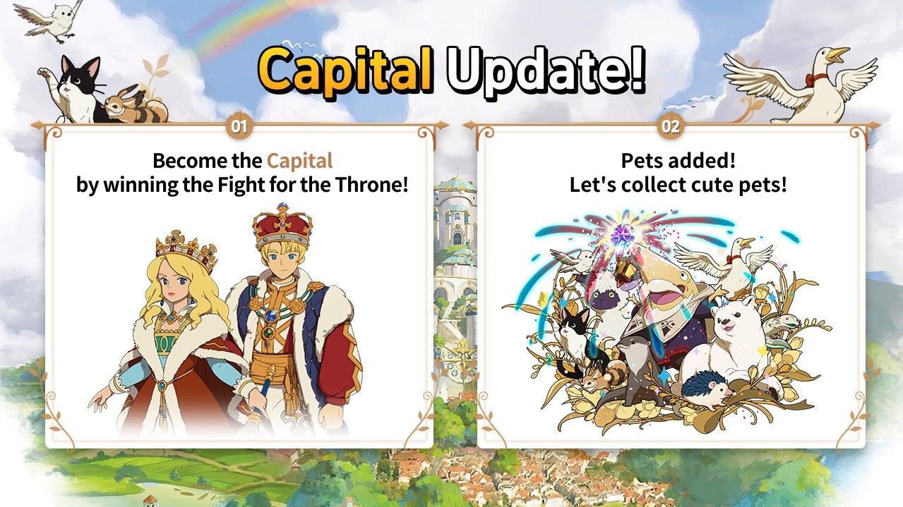 Dernière mise à jour de Ni no Kuni: Cross Worlds sur le royaume de la capitale