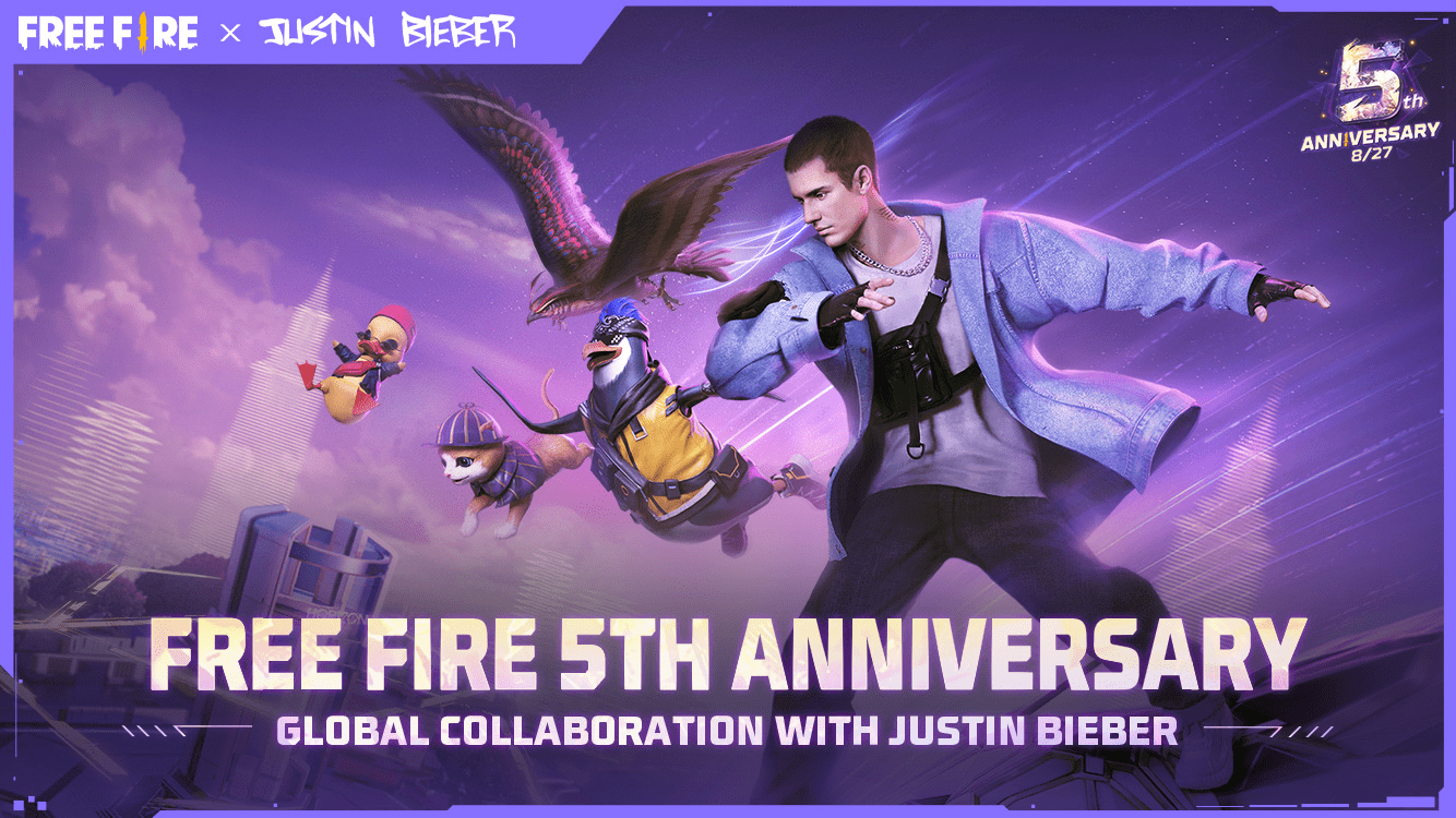 Colaboración de Free Fire X Justin Bieber