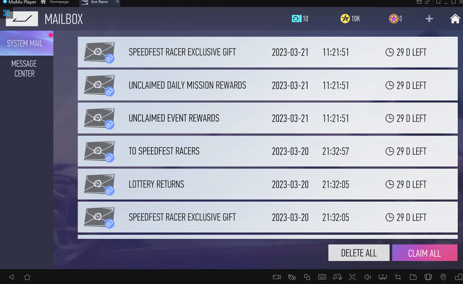 email ace racer