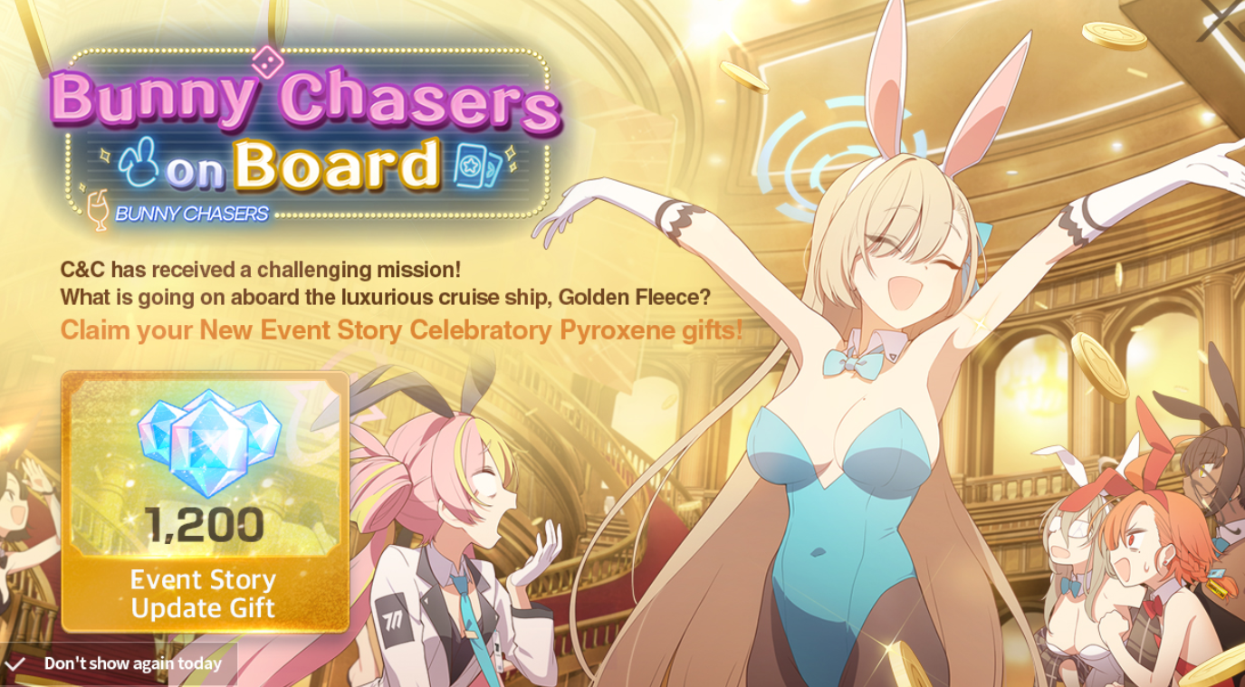 Последнее событие Blue Archive Bunny Chasers on Board отправляет игроков в погоню на роскошном корабле.